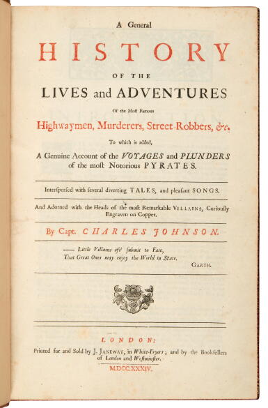 View full screen - View 1 of Lot 161. Johnson, Charles | The Hoe copy of a celebrated work on highwaymen.