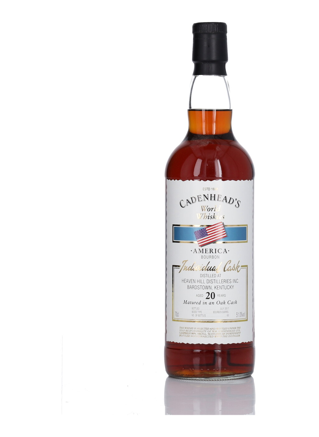 View full screen - View 1 of Lot 426. Heaven Hill Cadenhead's World Whiskies 20 Year Old 51.0 abv NV (1 BT 70cl).