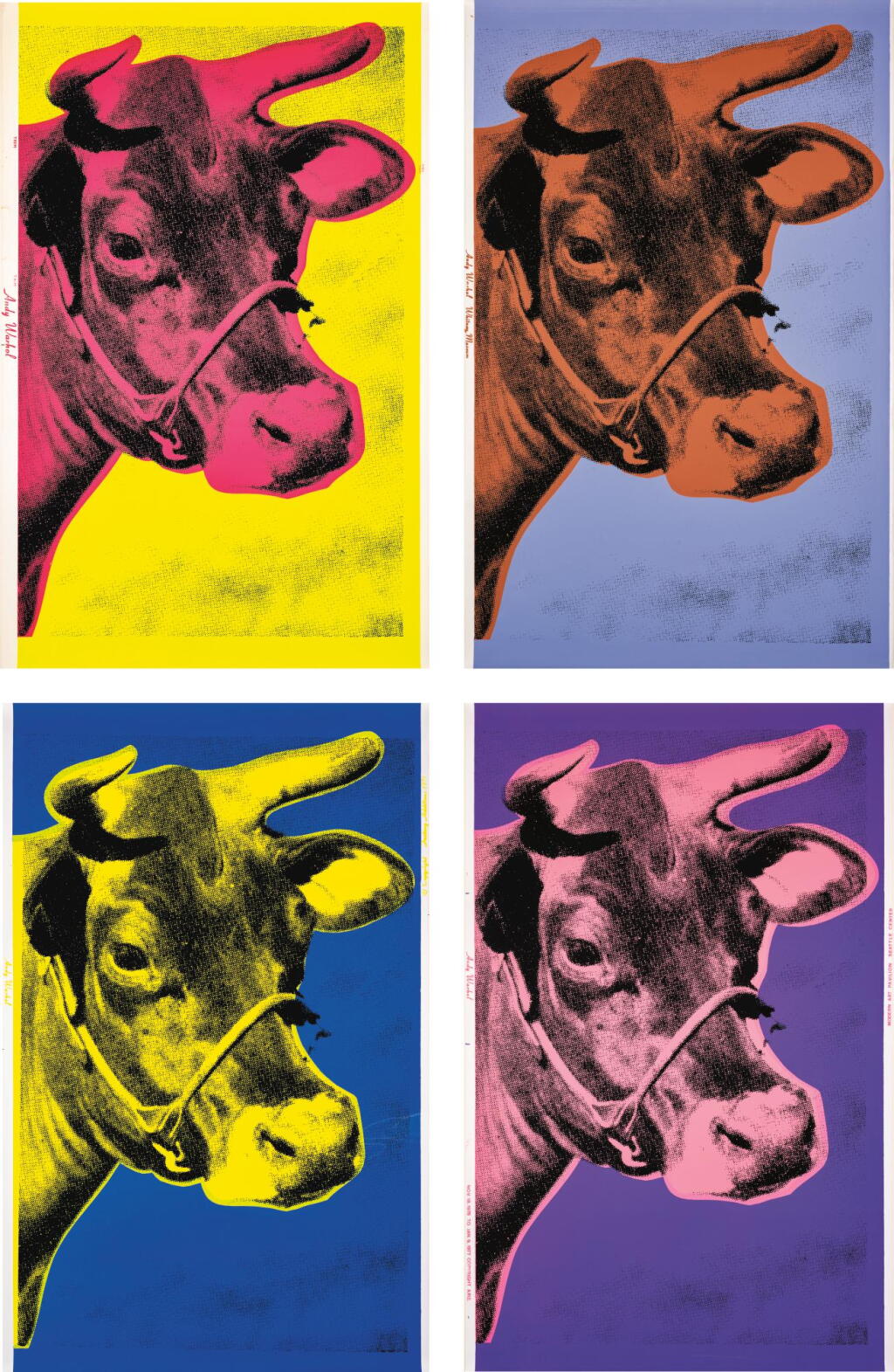 View full screen - View 1 of Lot 164. ANDY WARHOL | COW (FELDMAN & SCHELLMANN II.11, 11A, 12, 12A).