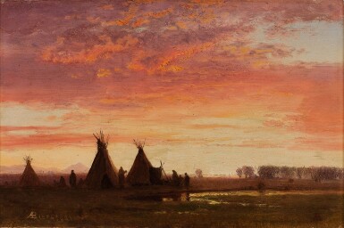 View full screen - View 1 of Lot 301. Sunset on the Encampment.