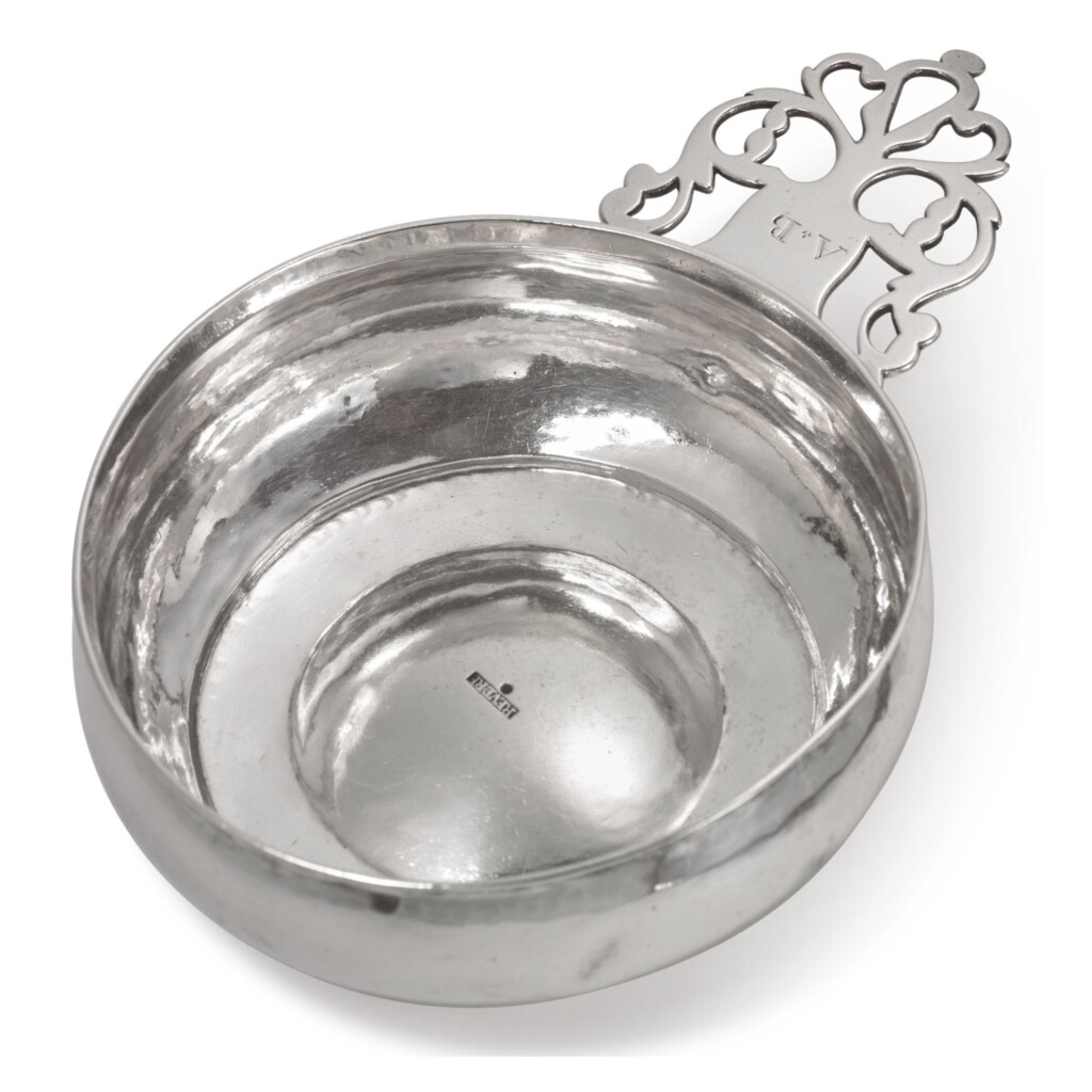 View full screen - View 1 of Lot 1800. AN AMERICAN SILVER PORRINGER, PAUL REVERE, JR., BOSTON, CIRCA 1780.