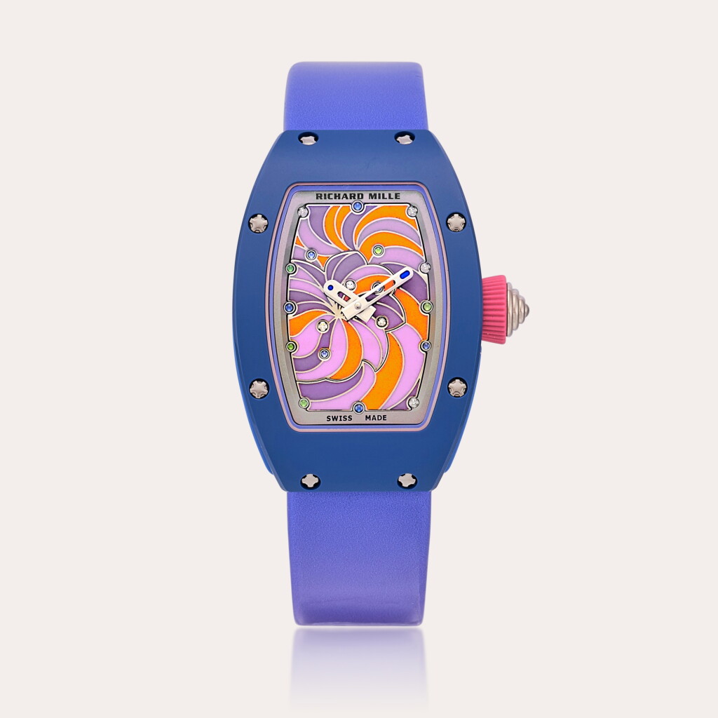 View full screen - View 1 of Lot 2315. BonBon Cupcake, Reference RM07-03 | A limited edition blue TZP ceramic and white gold diamond, sapphire and tsavorite garnet-set wristwatch with enamel dial, Circa 2019.