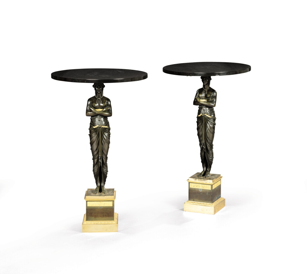 View full screen - View 1 of Lot 303. A pair of Empire style occasional tables, second-half 19th century.