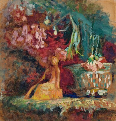 View full screen - View 1 of Lot 716. Oeillets et statuette.