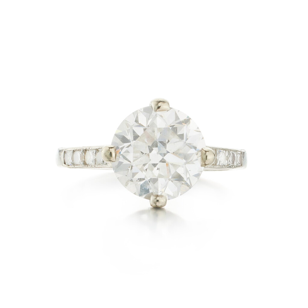 View full screen - View 1 of Lot 527. Diamond Ring, Tiffany & Co., and Diamond Band.