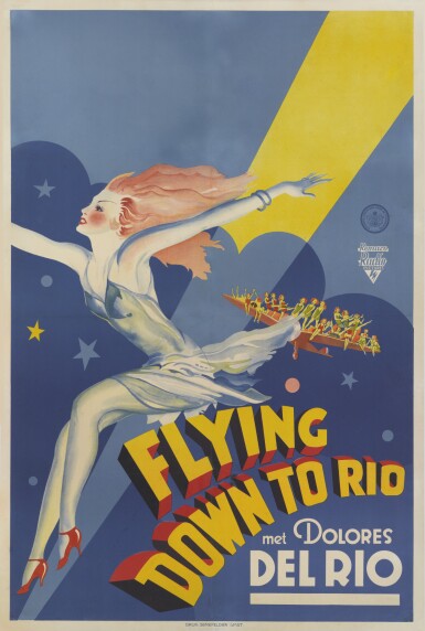 View full screen - View 1 of Lot 71. Flying Down to Rio (1933) poster, Dutch.