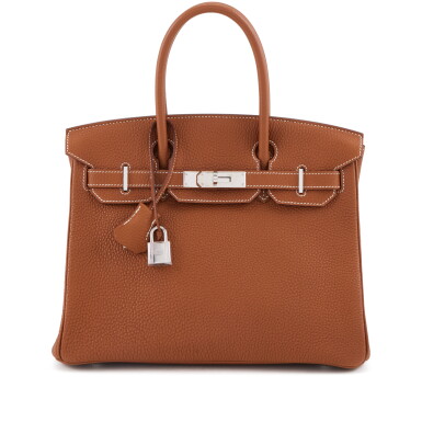 View full screen - View 1 of Lot 13. Gold Togo Birkin 30 Palladium Hardware, 2010.
