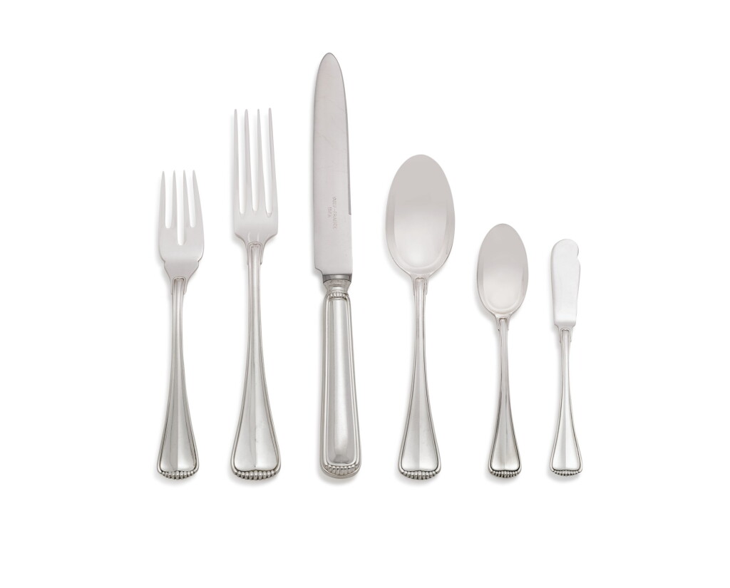 View full screen - View 1 of Lot 371. AN ITALIAN SILVER MILANO PATTERN FLATWARE SERVICE, BUCCELLATI, LATE 20TH CENTURY.