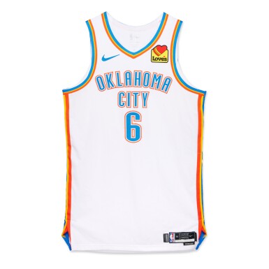 View full screen - View 1 of Lot 36. Jaylin Williams Oklahoma City Thunder 2025 NBA Playoffs Western Conference Round 1 Game Worn Association Edition Jersey | Game 1 | Matched to 1 Playoff Game | 2 Regular Season Games | 'Championship Run' .