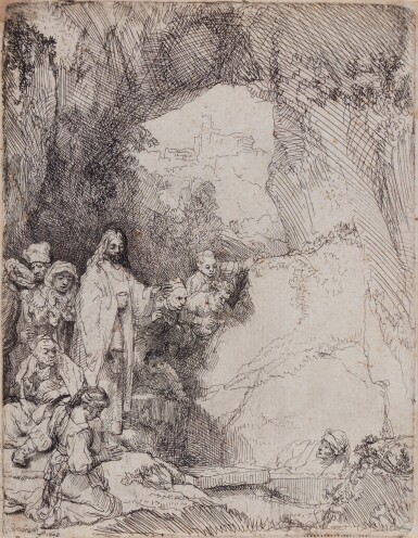 View full screen - View 1 of Lot 541. Raising of Lazarus: small plate (B. Holl. 71; New Holl. 206).
