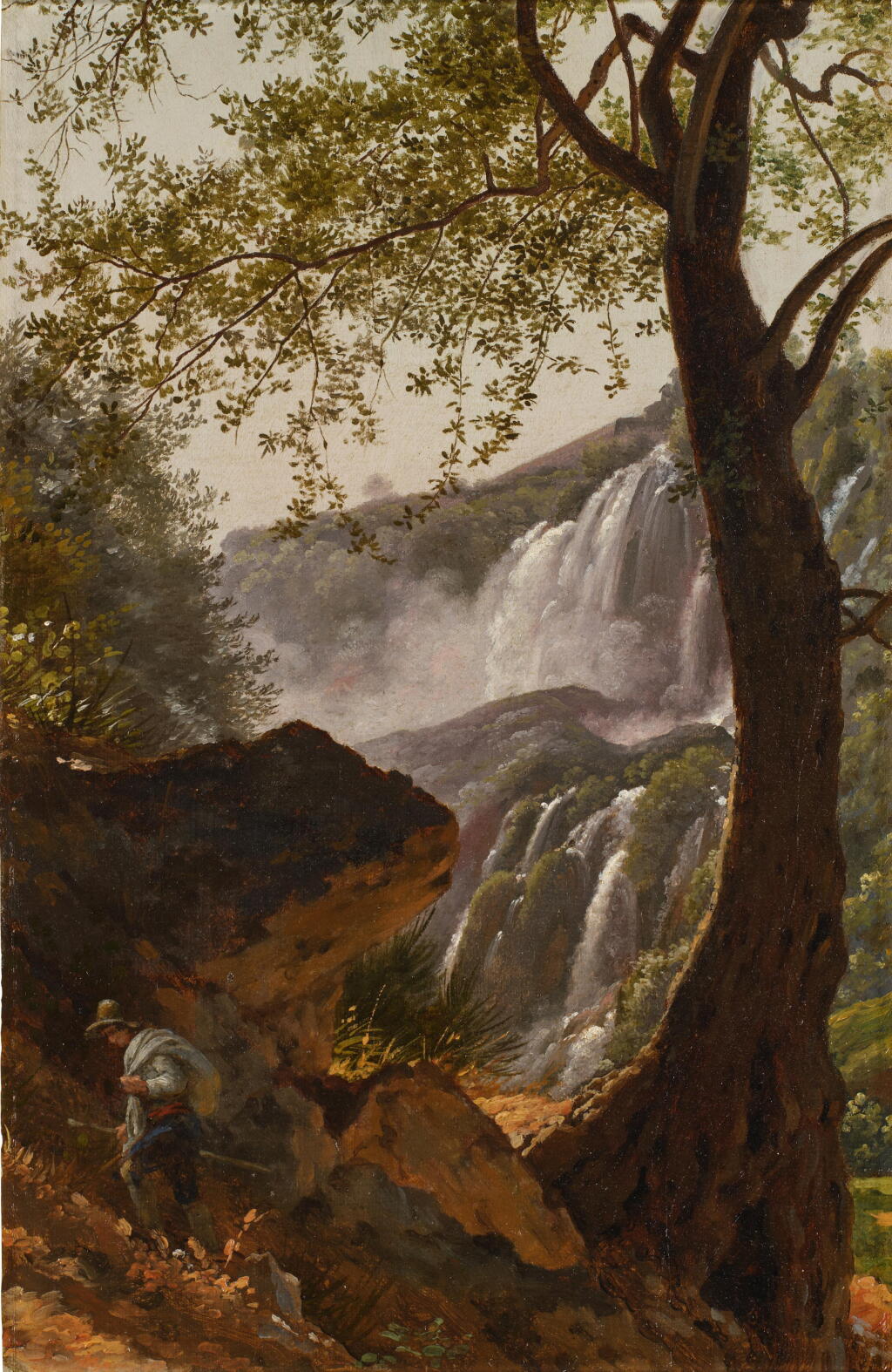 View full screen - View 1 of Lot 420. Landscape with a Shepherd Walking before the Falls at Tivoli.