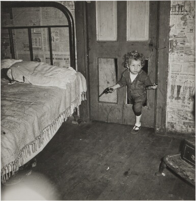 View full screen - View 1 of Lot 914. Why use the door. Coal Miners child uses the “cat hole”. Bertha Hill, W. Va..