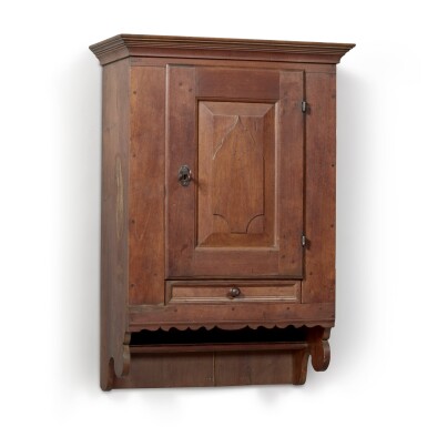 View full screen - View 1 of Lot 24. Chippendale Walnut Hanging Cupboard, Southeastern Pennsylvania, Circa 1770.