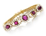 RETAILED BY MAPPIN & WEBB | RUBY AND DIAMOND BRACELET