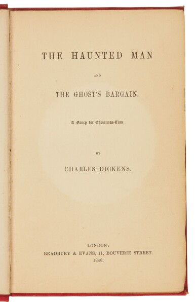 View full screen - View 1 of Lot 143. Dickens, The Haunted Man, 1848, first edition.