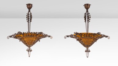 View full screen - View 1 of Lot 96. Paire de lustres Résille.