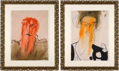 View full screen - View 1 of Lot 34. (i) Portrait d'Homme en Colère (From the Story Book Character Series) (ii) Portrait d'Homme.