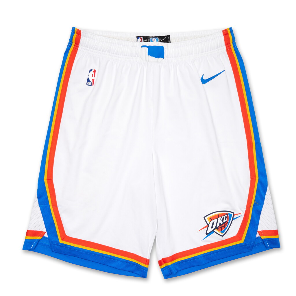 View full screen - View 1 of Lot 41. Shai Gilgeous-Alexander ‘NBA Finals Debut’ Oklahoma City Thunder 2025 NBA Finals Game Worn Association Edition Shorts | Game 1 | ‘Championship Run’ | 2025 NBA MVP | 2025 NBA Scoring Champion | 2025 NBA Finals MVP | 1st Team All-NBA.