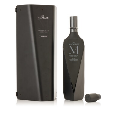 View full screen - View 1 of Lot 9390. The Macallan M Black Decanter 2022 Release 46.0 abv NV (1 BT70).