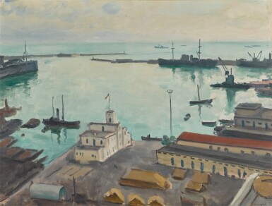View full screen - View 1 of Lot 485. Le port en guerre.