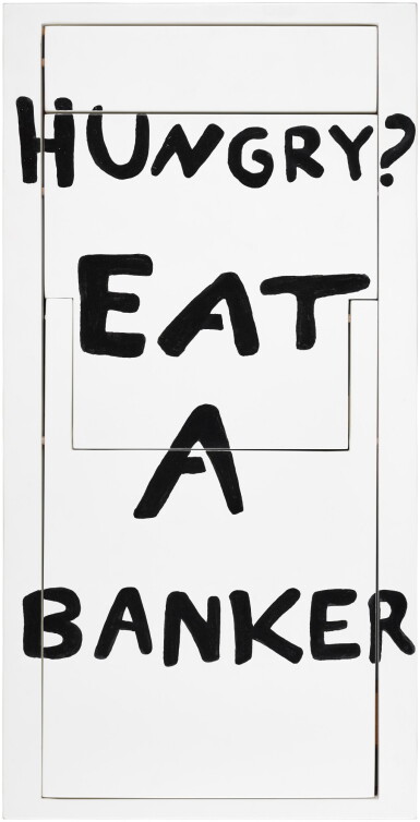 View full screen - View 1 of Lot 14. Occupy Chair: Hungry? Eat a Banker.