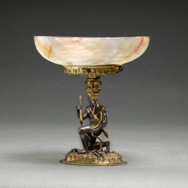 View full screen - View 1 of Lot 121. German, possibly 17th century | Tazza Allegorical of America.