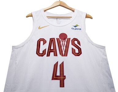 View full screen - View 1 of Lot 64. Evan Mobley Cleveland Cavaliers 2023-2024 NBA Tip-Off Game Worn Association Edition Jersey.