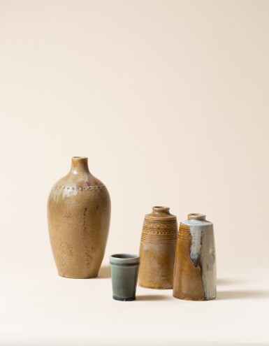 View full screen - View 1 of Lot 137. Trois vases et un goblet .