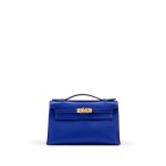 Bleu Electrique Swift Kelly Pochette Gold Hardware, 2018