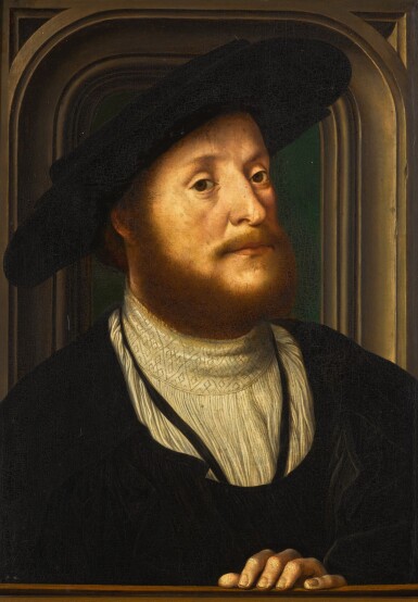 View full screen - View 1 of Lot 110. FOLLOWER OF JAN GOSSAERT | Portrait of a gentleman.