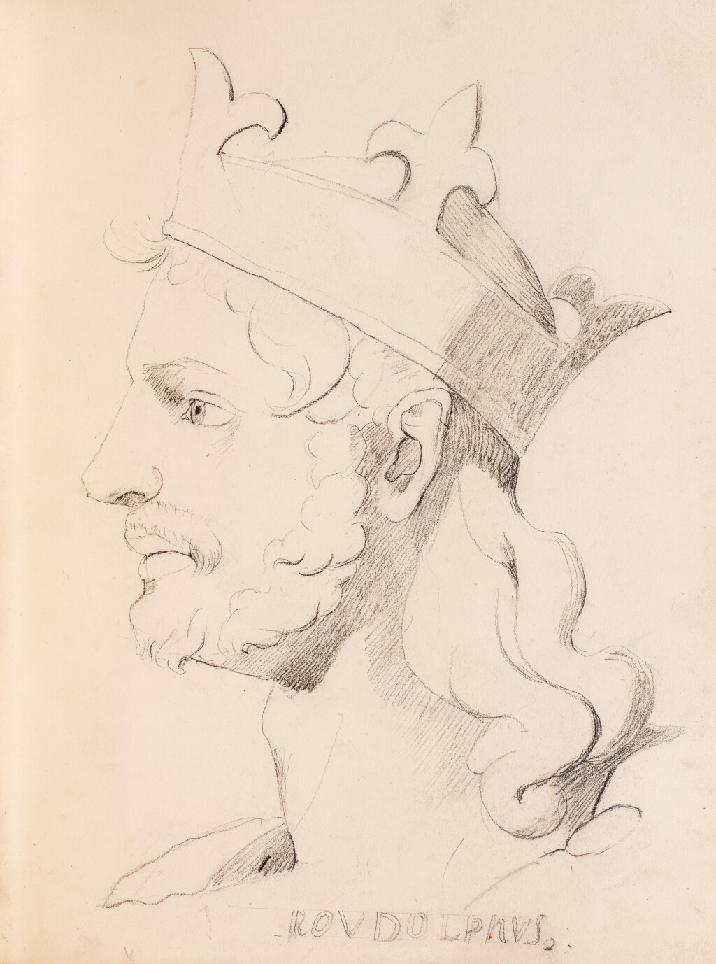 View full screen - View 1 of Lot 736. Portraits des rois par son maître de dessin, légendés par le jeune duc de Bordeaux..