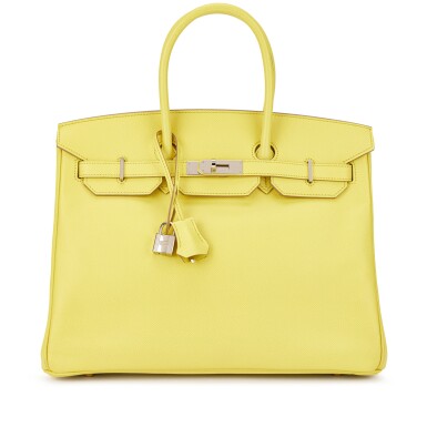 View full screen - View 1 of Lot 1546. Lime Epsom Birkin 35 Palladium Hardware, 2013.