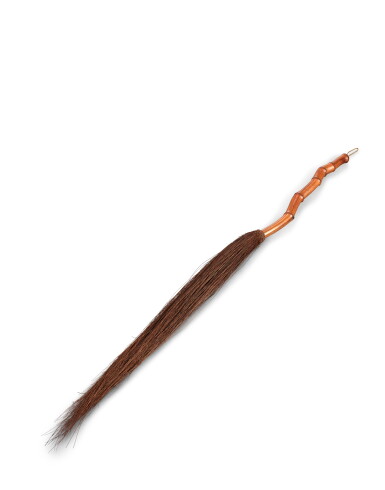 View full screen - View 1 of Lot 1527. A bamboo fly-whisk, Ming dynasty | 明 竹根編棕絲拂麈.