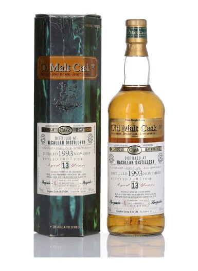 View full screen - View 1 of Lot 123. Macallan Douglas Laing Old Malt Cask 13 Year Old 50.0 abv 1993 (1 BT 75cl).