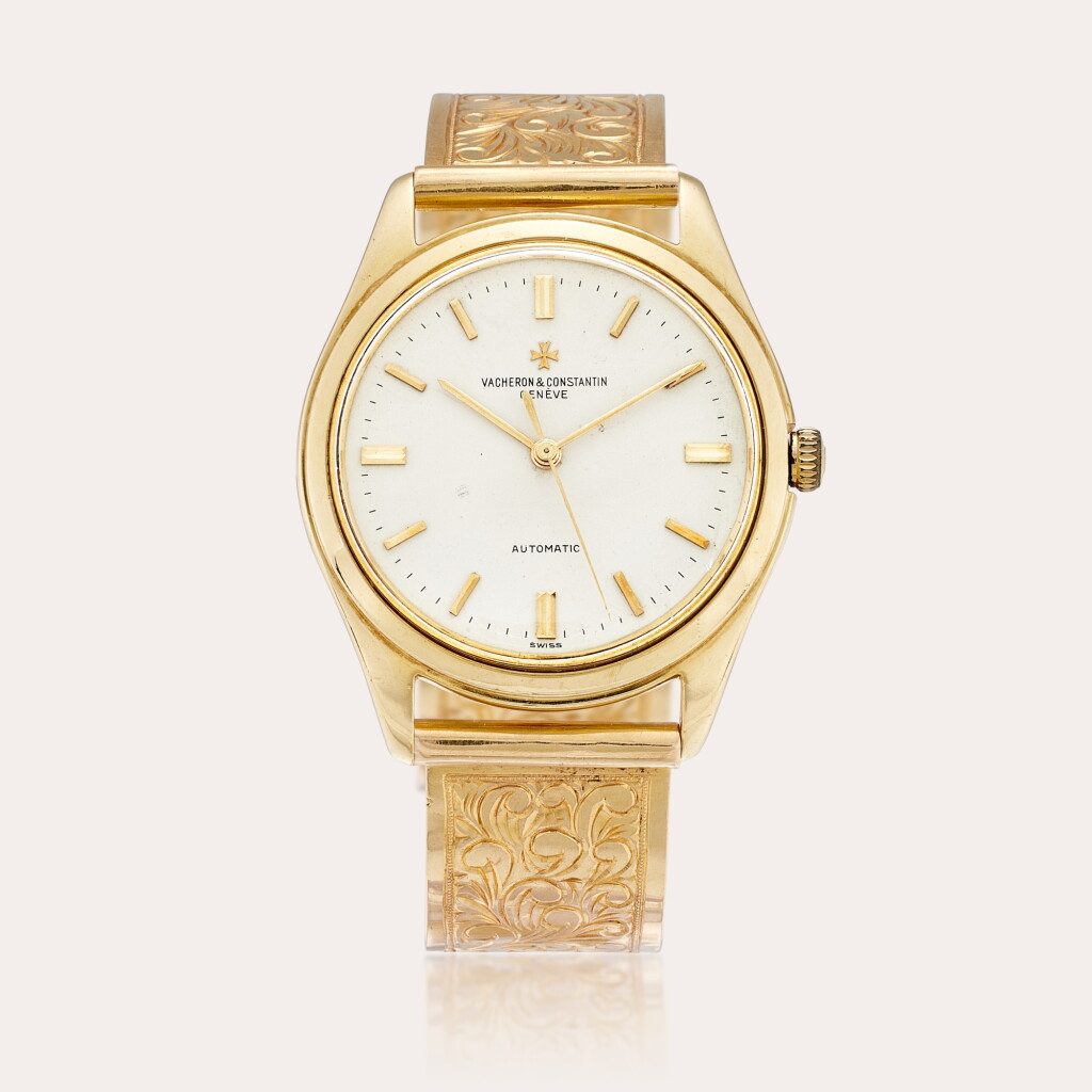 View full screen - View 1 of Lot 390. Reference 4870 | A yellow gold automatic wristwatch, Circa 1960.