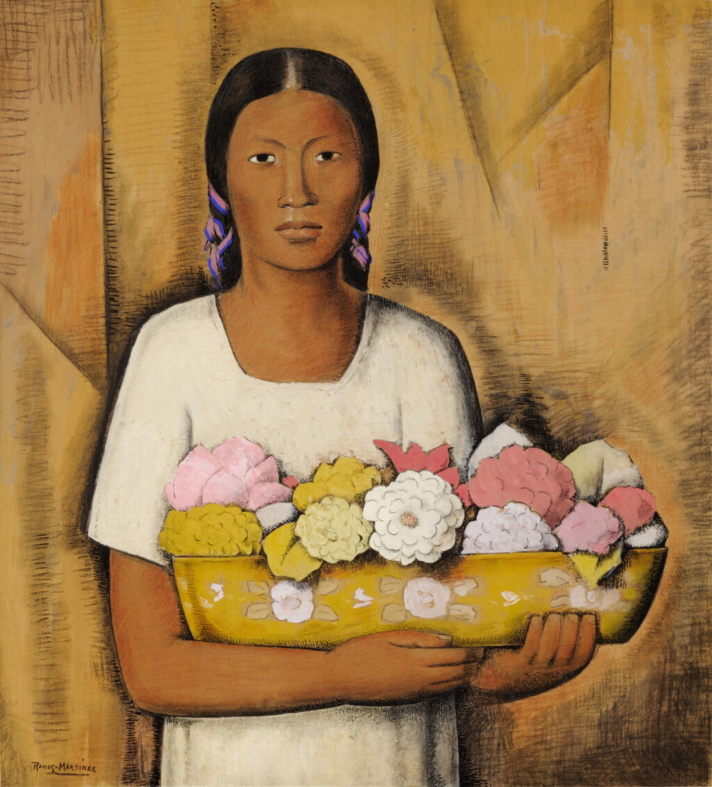 View full screen - View 1 of Lot 110. Mujer con flores.