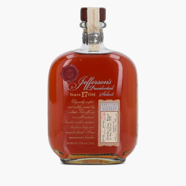 View full screen - View 1 of Lot 2445. Jefferson's Presidential Select Bourbon 17 Year Old 94 Proof 1991 (1 Bottle 75cl).