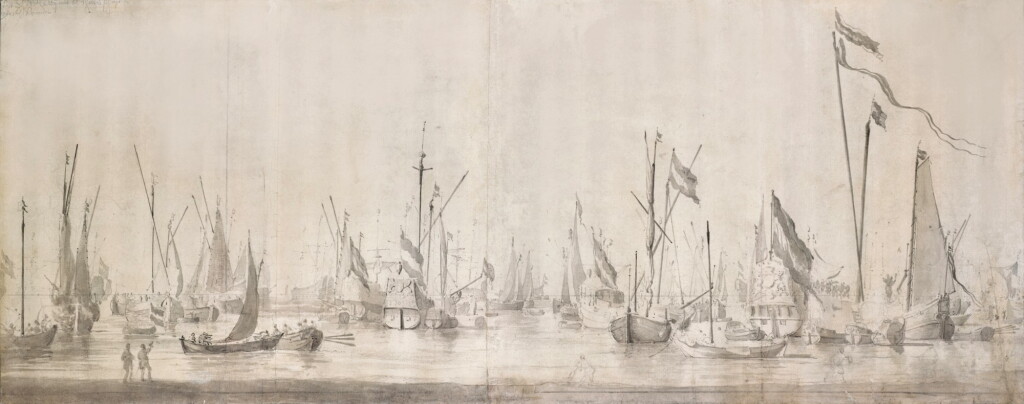 View full screen - View 1 of Lot 53. The Dutch Fleet at Anchor.