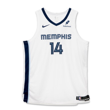 View full screen - View 1 of Lot 95. Zach Edey Memphis Grizzlies 2024-2025 Emirates NBA Cup Game Worn Association Edition Jersey .