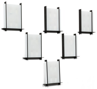 View full screen - View 1 of Lot 224. PATRICK HOURCADE | A SET OF SIX WALL LIGHTS.