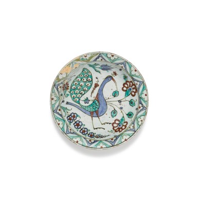 View full screen - View 1 of Lot 220. An Iznik polychrome pottery dish, Turkey, 17th century.