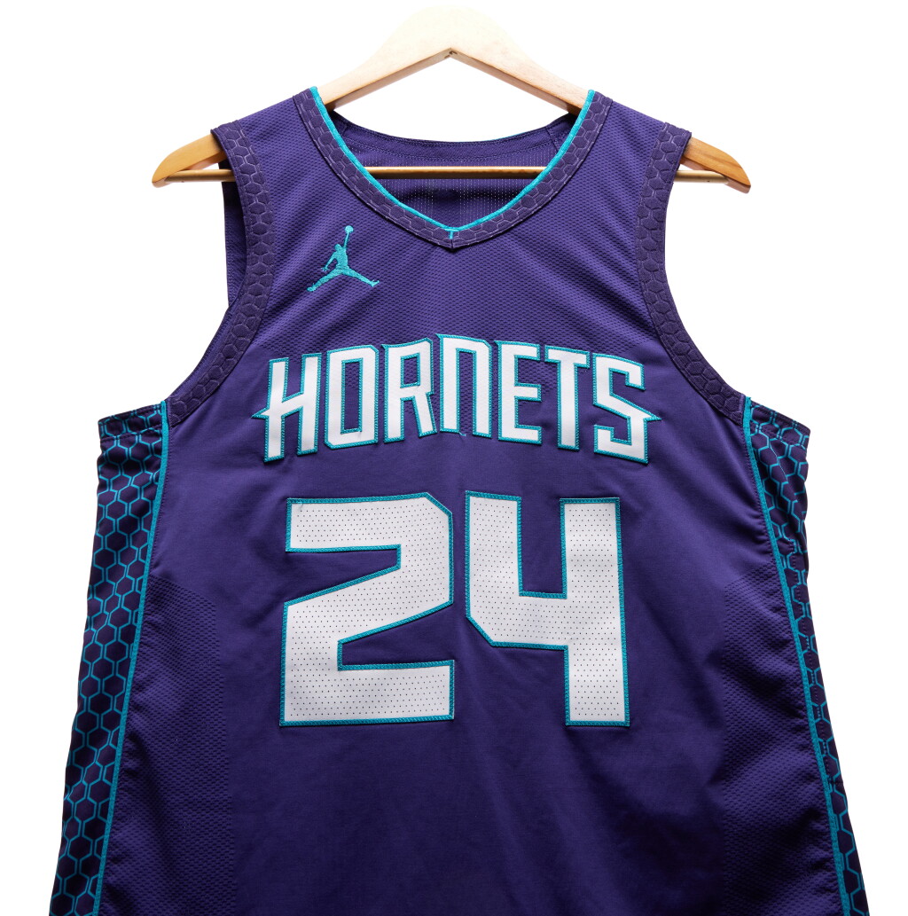 View full screen - View 1 of Lot 194. Brandon Miller Charlotte Hornets 2024-2025 Emirates NBA Cup Game Worn Statement Edition Jersey .