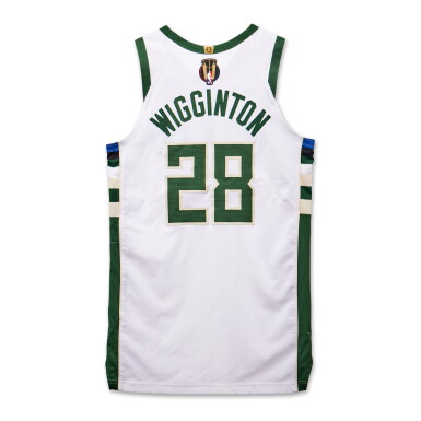 View full screen - View 1 of Lot 135. Lindell Wigginton Milwaukee Bucks 2023-2024 Game Worn Association Edition Jersey.