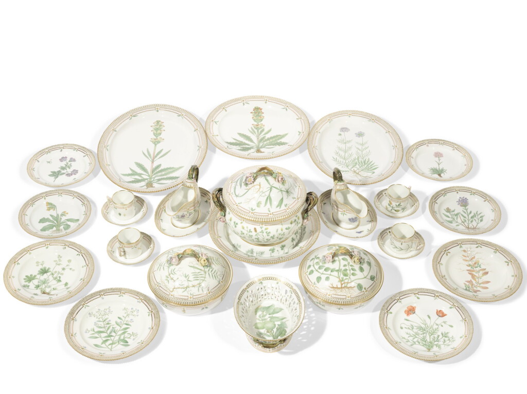 View full screen - View 1 of Lot 123. A ROYAL COPENHAGEN 'FLORA DANICA' PORCELAIN PART DINNER SERVICE, VARIOUS DATES, SECOND QUARTER OF THE 20TH CENTURY.