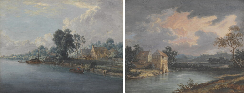 View full screen - View 1 of Lot 152. A pair of riverscapes.