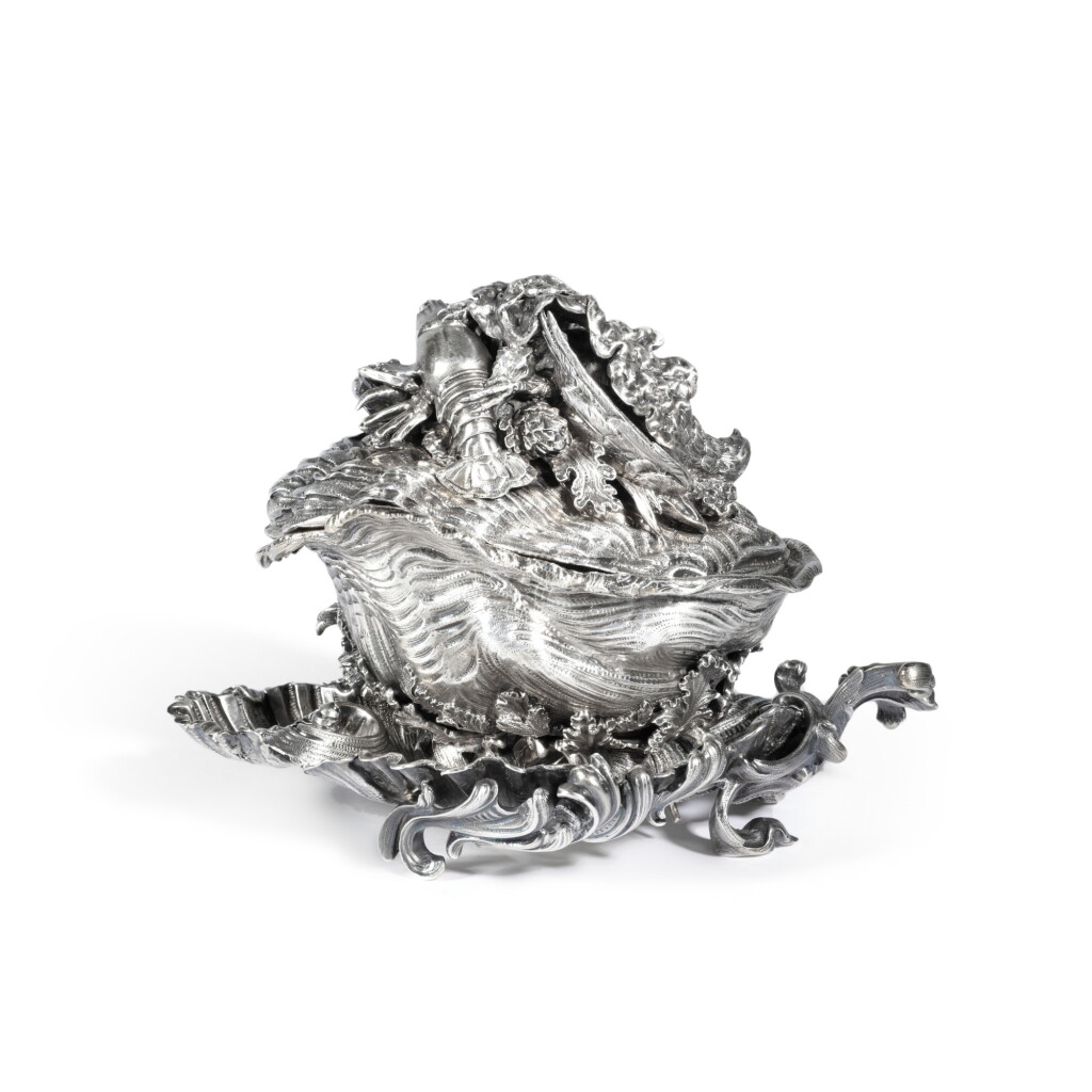 View full screen - View 1 of Lot 721. A Continental Silver Sauce Tureen in Meissonnier Style, 20th Century.