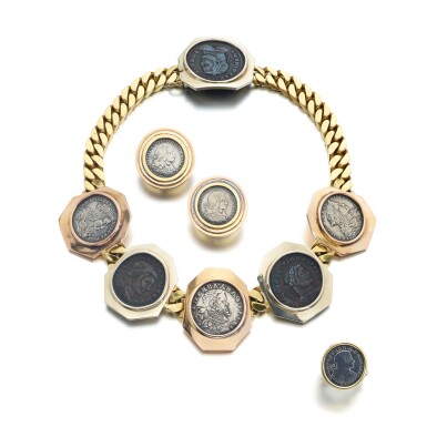 View full screen - View 1 of Lot 507. Gold and Ancient Coin 'Monete' Parure.