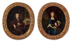 Portrait of a woman and child; Portrait of a gentleman holding a letter