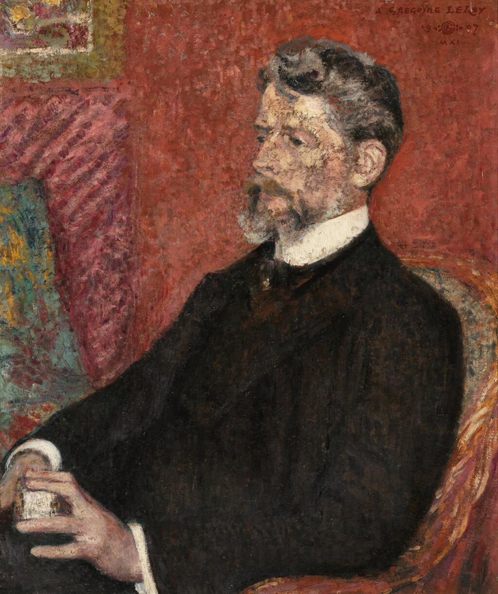 View full screen - View 1 of Lot 110. GEORGES LEMMEN | PORTRAIT OF GRÉGOIRE LE ROY (1862-1941).