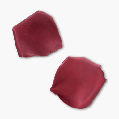 View full screen - View 1 of Lot 677. Pair of Aluminum 'Petal' Earclips.